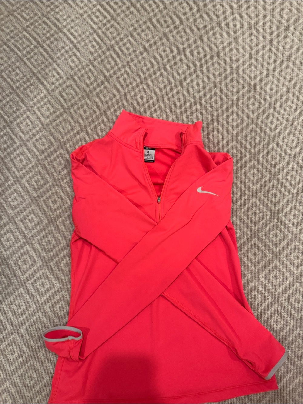 Nike Hot Pink Quarter-Zip Athletic Top